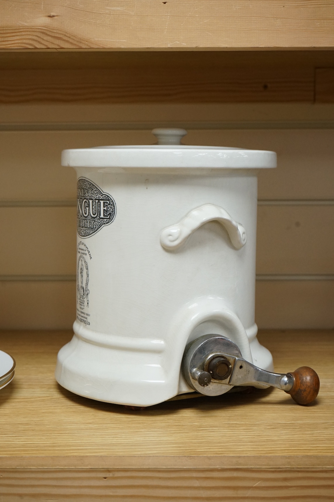 A Victorian Nucut Finest 'Tongue' and Corned Beef slicing machine, 25cm
